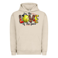 Pigment French Oak for the love of the game softball Urban Hoodie - Zillion Design Studio