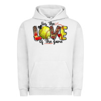 Pigment Lunar Rock for the love of the game softball Urban Hoodie - Zillion Design Studio
