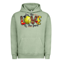 Pigment Oil Green for the love of the game softball Urban Hoodie - Zillion Design Studio