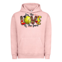 Pigment Salmon for the love of the game softball Urban Hoodie - Zillion Design Studio