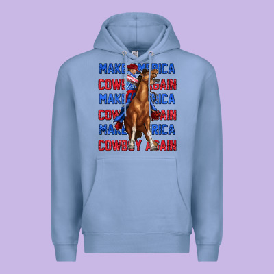 Make America Cowboy Again Premium Hoodie Designed By Texasbilliewilder
