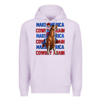 Lilac make america cowboy again Premium Hoodie - texasbilliewilder