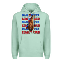 Seafoam make america cowboy again Premium Hoodie - texasbilliewilder