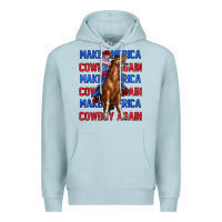 Blue Mist make america cowboy again Premium Hoodie - texasbilliewilder