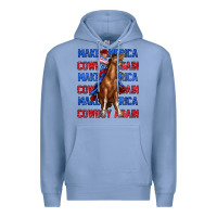 Colony Blue make america cowboy again Premium Hoodie - texasbilliewilder