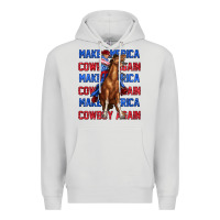 Dove Grey make america cowboy again Premium Hoodie - texasbilliewilder