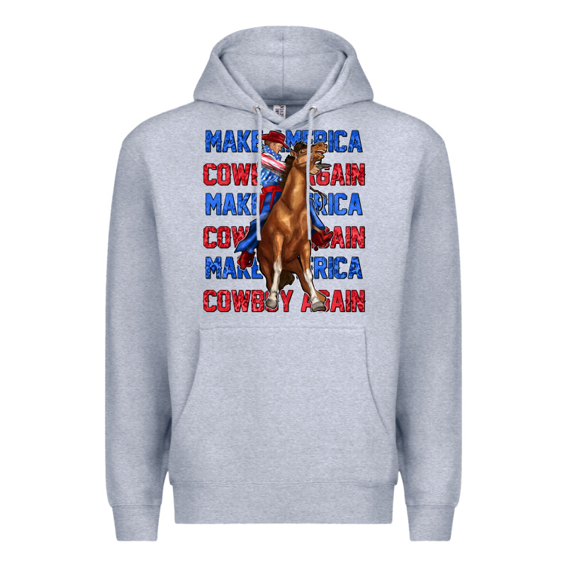 Make America Cowboy Again Premium Hoodie by texasbilliewilder | Teevron