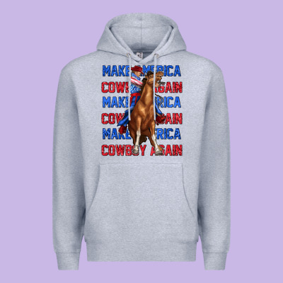 Make America Cowboy Again Premium Hoodie Designed By Texasbilliewilder