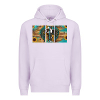 Lilac Blessed cros sunflowers Premium Hoodie - RanaPortraitStore