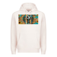 Pale Pink Blessed cros sunflowers Premium Hoodie - RanaPortraitStore