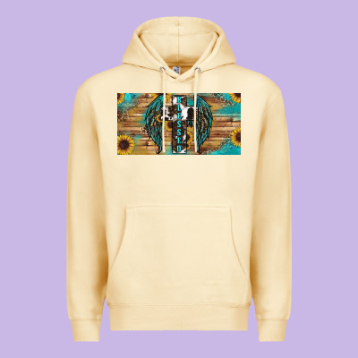 Blessed Cros Sunflowers Premium Hoodie Designed By Ranaportraitstore