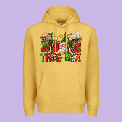 Tree Rex Coffee Cups Premium Hoodie Designed By Zillion Design Studio
