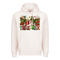Pale Pink tree rex coffee cups Premium Hoodie - Zillion Design Studio