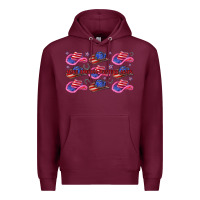 Burgundy make america western again Premium Hoodie - texasbilliewilder