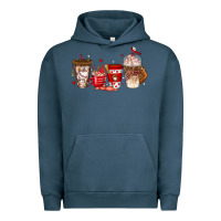 Pigment Midnight Navy baseball coffee cups Urban Hoodie - texasbilliewilder