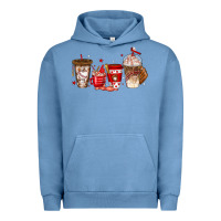 Pigment Pebble Blue baseball coffee cups Urban Hoodie - texasbilliewilder