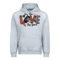 Heather Grey for the love of the game hockey Urban Hoodie - Zillion Design Studio