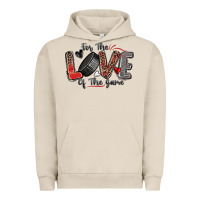 Pigment French Oak for the love of the game hockey Urban Hoodie - Zillion Design Studio