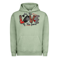 Pigment Oil Green for the love of the game hockey Urban Hoodie - Zillion Design Studio
