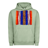 Pigment Oil Green baseball brush strokes Urban Hoodie - texasbilliewilder
