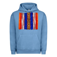 Pigment Pebble Blue baseball brush strokes Urban Hoodie - texasbilliewilder