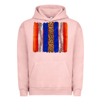 Pigment Salmon baseball brush strokes Urban Hoodie - texasbilliewilder
