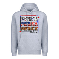 Heather Grey merica merica merica vintage Premium Hoodie - texasbilliewilder