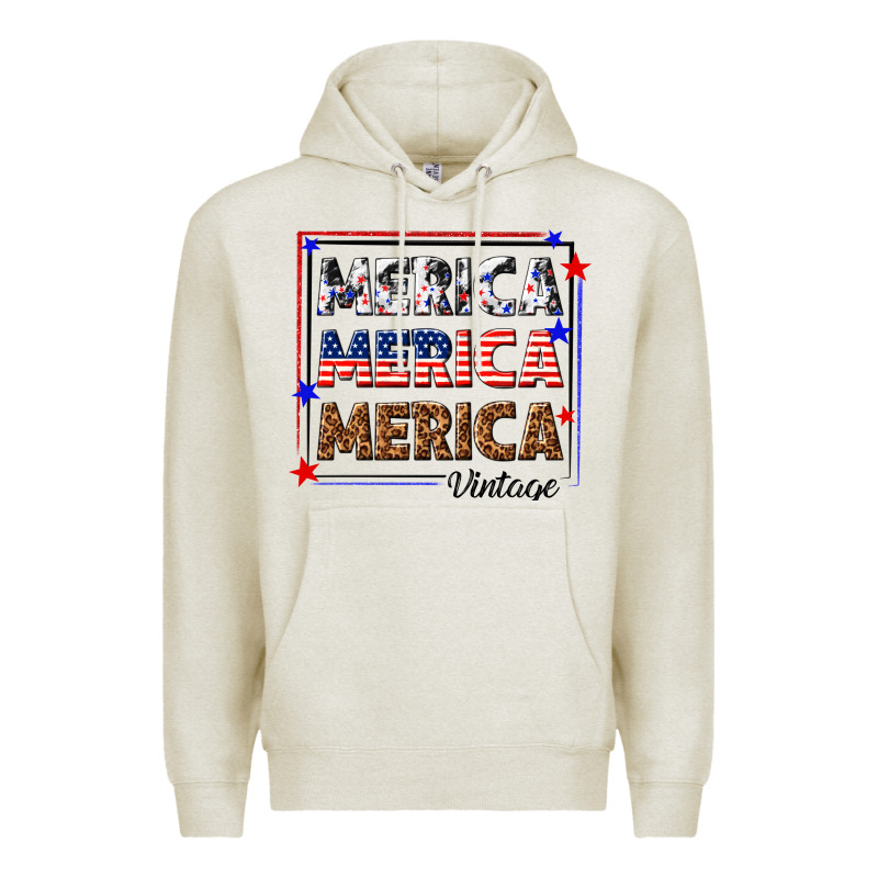 Merica Merica Merica Vintage Premium Hoodie by texasbilliewilder | Teevron