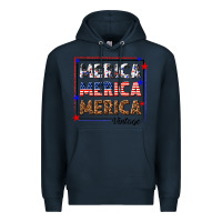 Navy merica merica merica vintage Premium Hoodie - texasbilliewilder