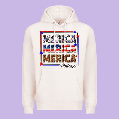Merica Merica Merica Vintage Premium Hoodie Designed By Texasbilliewilder