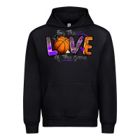 Black for the love of the game basketball Urban Hoodie - Zillion Design Studio