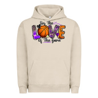 Pigment French Oak for the love of the game basketball Urban Hoodie - Zillion Design Studio