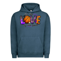 Pigment Midnight Navy for the love of the game basketball Urban Hoodie - Zillion Design Studio