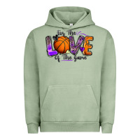 Pigment Oil Green for the love of the game basketball Urban Hoodie - Zillion Design Studio