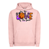 Pigment Salmon for the love of the game basketball Urban Hoodie - Zillion Design Studio