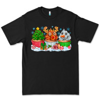Black festive christmas cupcakes Premium Tee - CowhideDigitalArt