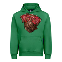 Emerald labrador retriever with love glass Urban Hoodie - RanaPortraitStore