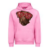 Fuchsia Pink labrador retriever with love glass Urban Hoodie - RanaPortraitStore