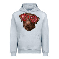 Heather Grey labrador retriever with love glass Urban Hoodie - RanaPortraitStore