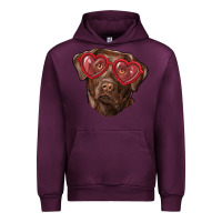Mauve Wine labrador retriever with love glass Urban Hoodie - RanaPortraitStore