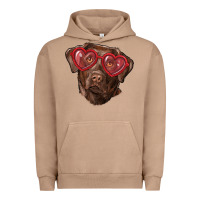 Pigment Burro labrador retriever with love glass Urban Hoodie - RanaPortraitStore