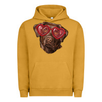 Pigment Peanut Butter labrador retriever with love glass Urban Hoodie - RanaPortraitStore