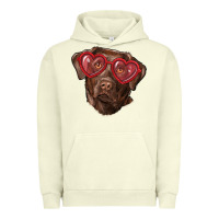 Pigment Pistachio labrador retriever with love glass Urban Hoodie - RanaPortraitStore