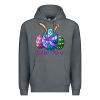 Rock easter bunny ear eggs easter vibes Premium Hoodie - RanaPortraitStore