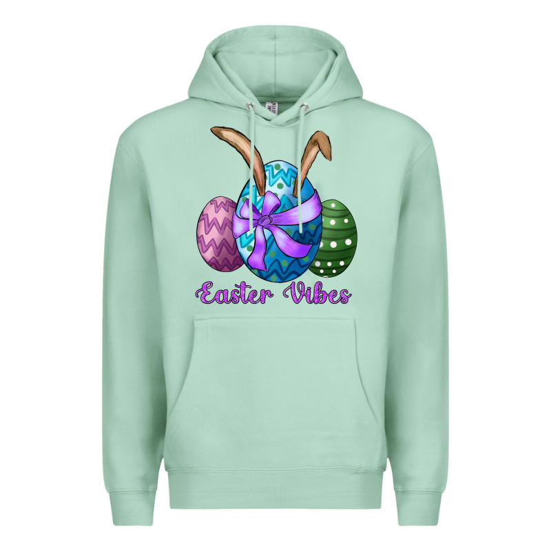 Easter Bunny Ear Eggs Easter Vibes Premium Hoodie by RanaPortraitStore | Teevron