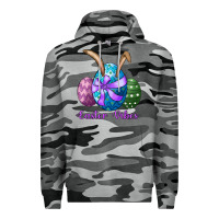 Slate Camo easter bunny ear eggs easter vibes Premium Hoodie - RanaPortraitStore