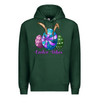 Sports Green easter bunny ear eggs easter vibes Premium Hoodie - RanaPortraitStore