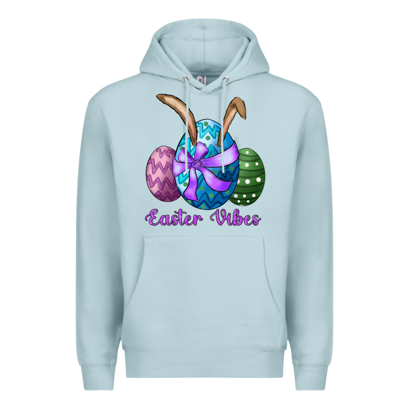 Easter Bunny Ear Eggs Easter Vibes Premium Hoodie by RanaPortraitStore | Teevron