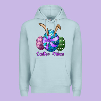 Easter Bunny Ear Eggs Easter Vibes Premium Hoodie Designed By Ranaportraitstore