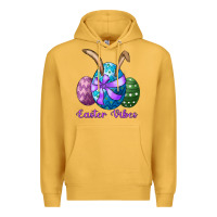 Mustard easter bunny ear eggs easter vibes Premium Hoodie - RanaPortraitStore